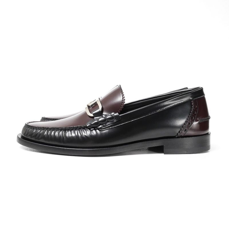 Fendi Olock Loafers Size 9 FF Double F Bicolor Leather Shoes