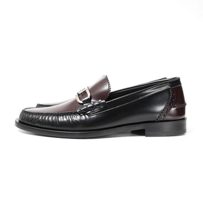 Fendi Olock Loafers Size 9 FF Double F Bicolor Leather Shoes
