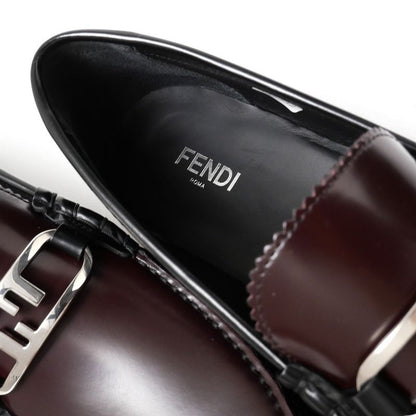 Fendi Olock Loafers Size 9 FF Double F Bicolor Leather Shoes