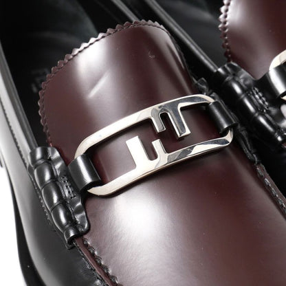 Fendi Olock Loafers Size 9 FF Double F Bicolor Leather Shoes