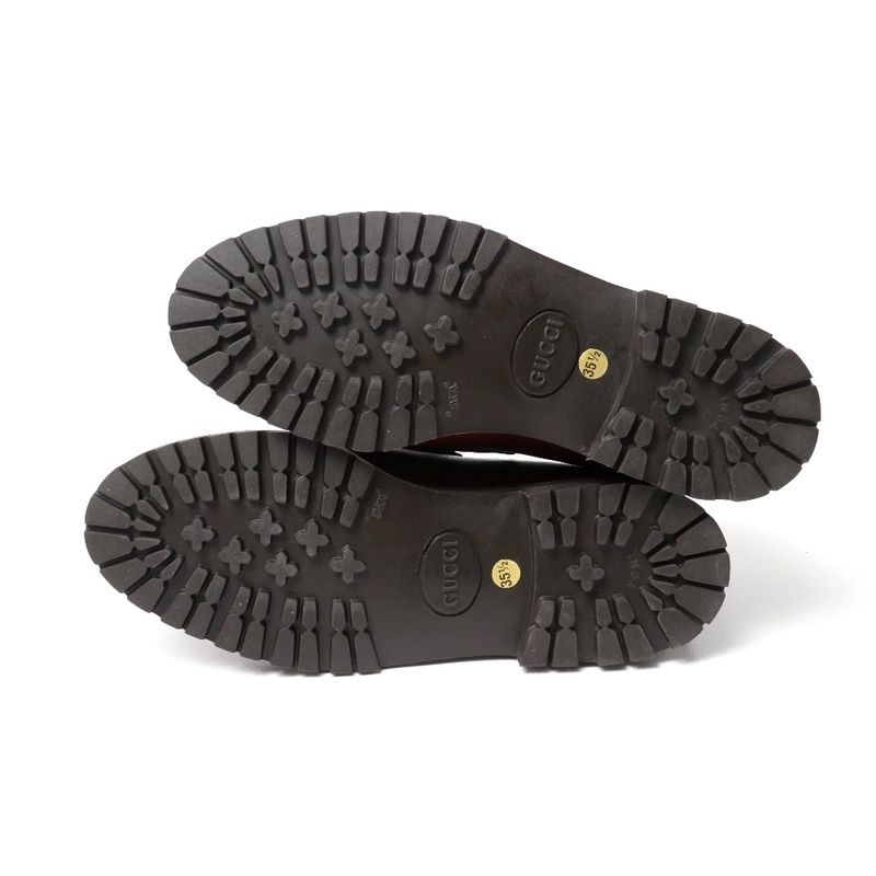 Gucci Boots Size 35 1 2 Horsebit Ankle Booties Leather Shoes 20251110 Ra6336