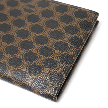 Celine Coin Case Macadam Triomphe All Over Pattern Coin Purse Wallet With