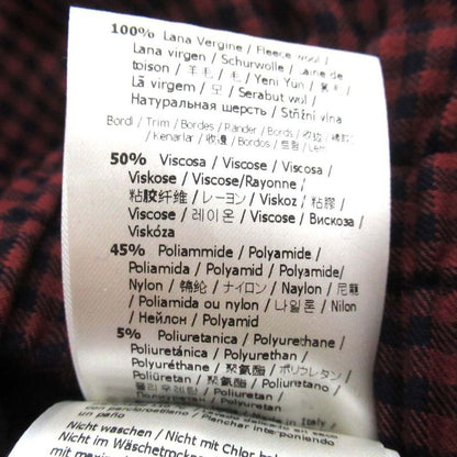 Fendi 2020 Model Gingham Checkered Velour Piping Easy Waist Shorts I36 Bordeaux