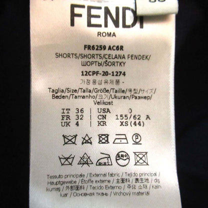 Fendi 2020 Model Gingham Checkered Velour Piping Easy Waist Shorts I36 Bordeaux