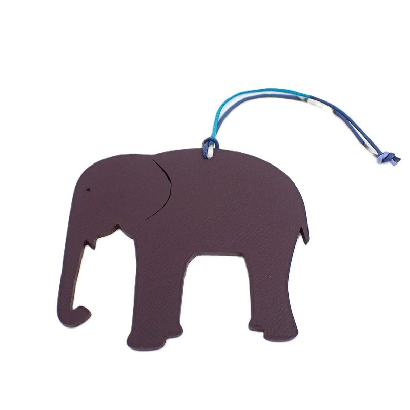 Hermes Petit Ash Elephant Red Brown Pendant