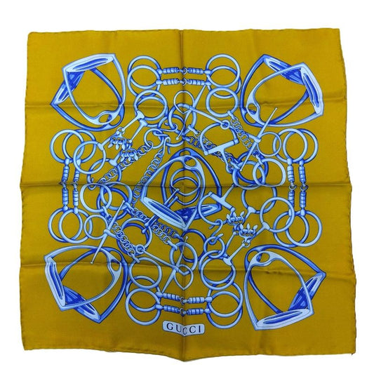 Gucci Horsebit Handkerchief Silk Khaki