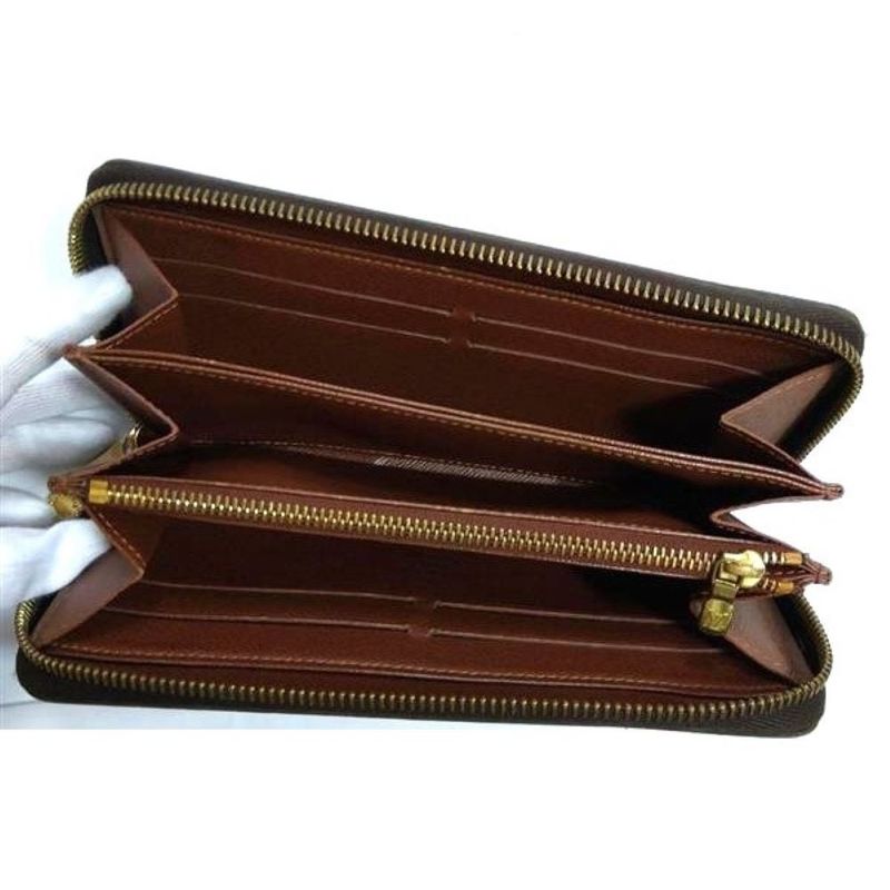 Louis Vuitton Zippy Wallet Round Zipper Monogram Canvas M60017 Brown Ca5009