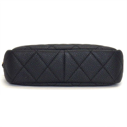 Chanel Chain Shoulder Bag Matelasse Camera Bag A57719 Black Caviar Skin Gold