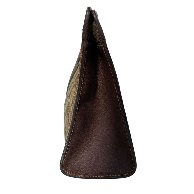 114 Gucci Parfums Gucci Parfums Second Bag Sherry Line PVC Leather Used Clutch