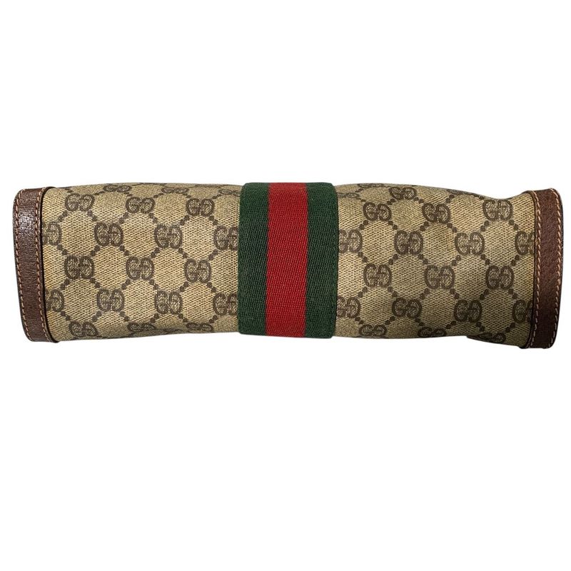 114 Gucci Parfums Gucci Parfums Second Bag Sherry Line PVC Leather Used Clutch