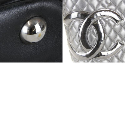 USED Chanel Cambon Line Large Tote A25169 Tote Bag Lambskin Black