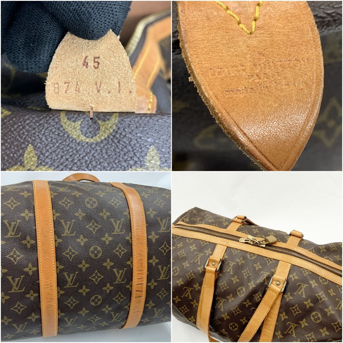 Louis Vuitton Monogram Saxophone Pool 45 Boston Bag M41624 Brown