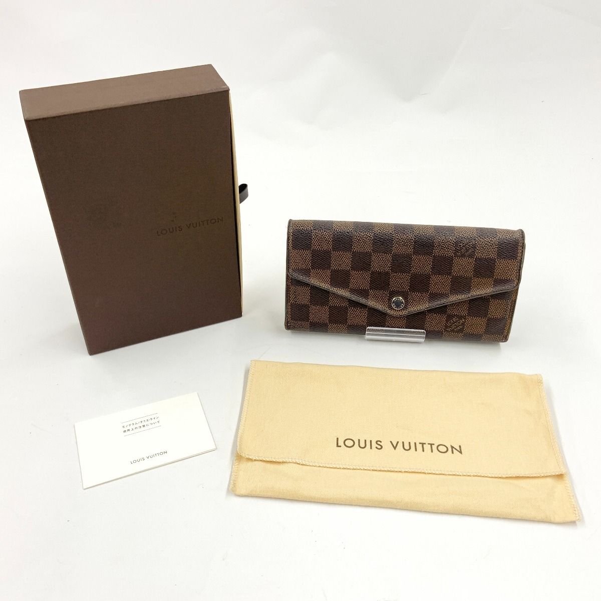 Louis Vuitton Damier Portefeuille Sarah Bifold Wallet N63209 with Initials