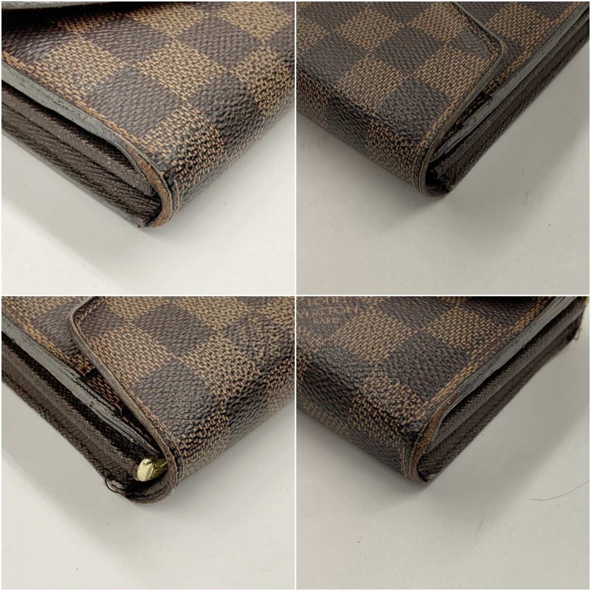 Louis Vuitton Damier Portefeuille Sarah Bifold Wallet N63209 with Initials