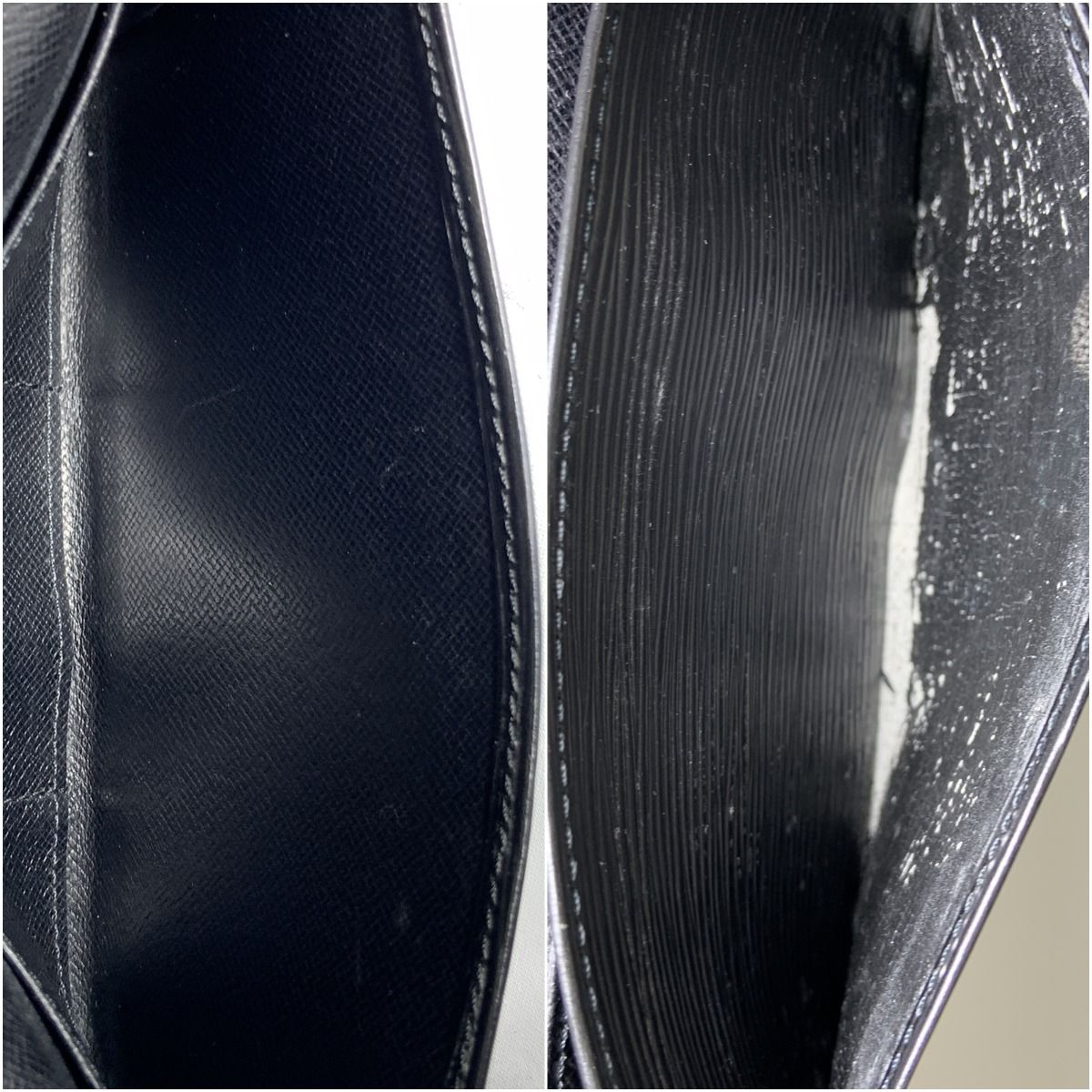 Louis Vuitton Epi Bifold Wallet Black Delivery As Is Junk Item