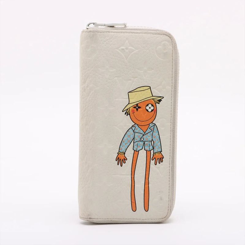 Louis Vuitton Zippy Wallet LV Friends M80337 Leather Long Wallet Round Zipper