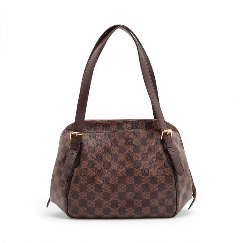 Louis Vuitton Damier Belem PM N51173 Leather Handbag Tote Genuine Leather Women