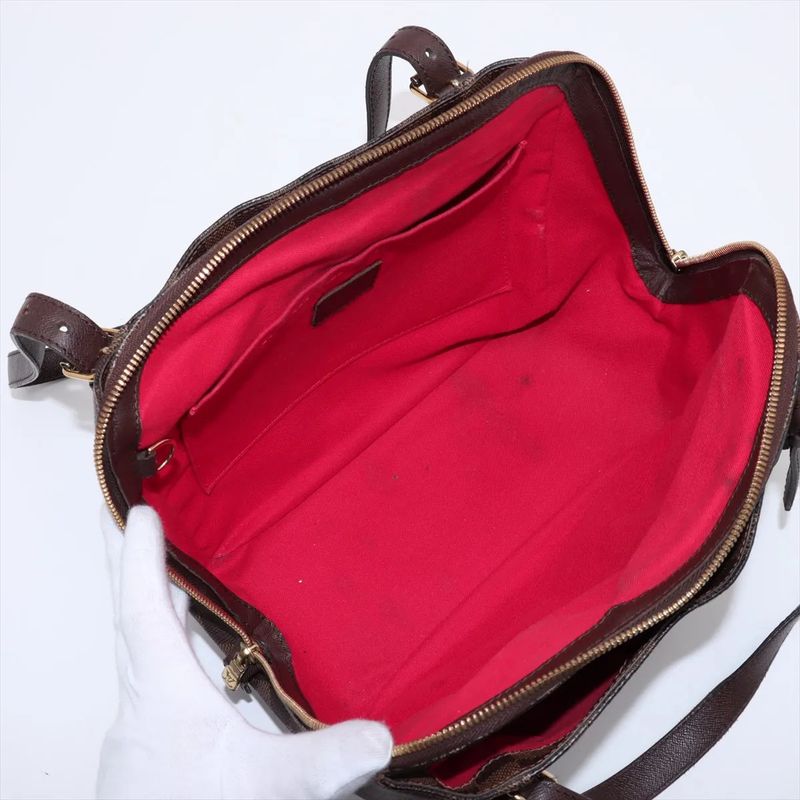 Louis Vuitton Damier Belem PM N51173 Leather Handbag Tote Genuine Leather Women