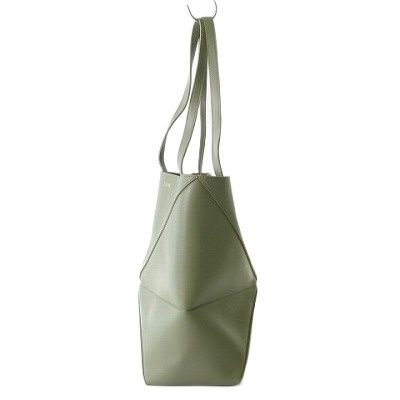 Loewe Similar Puzzle Fold Tote Bag Handbag Leather Calfskin Medium Khaki