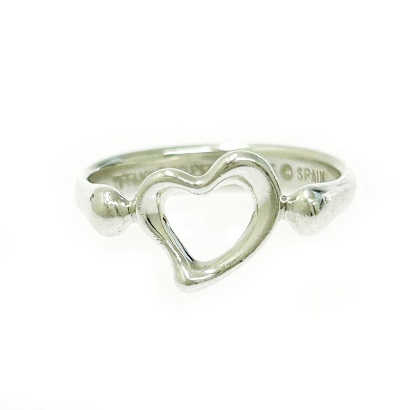 Tiffany & Co Silver Open Heart Ring 2.4g 925 Engraved 498351 Ring