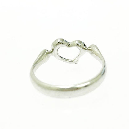 Tiffany & Co Silver Open Heart Ring 2.4g 925 Engraved 498351 Ring