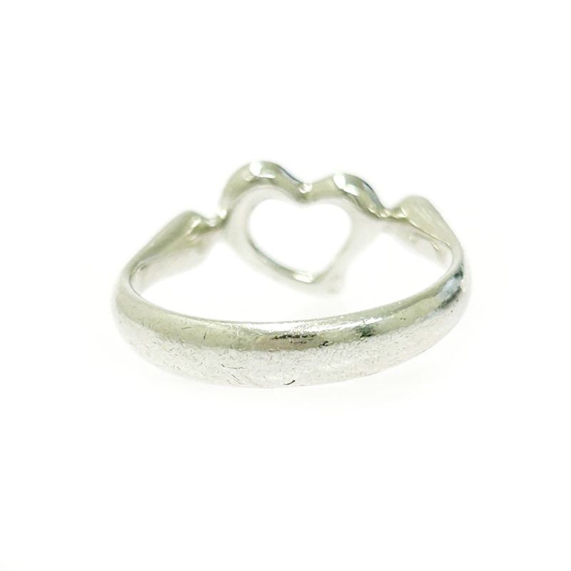 Tiffany & Co Silver Open Heart Ring 2.4g 925 Engraved 498351 Ring