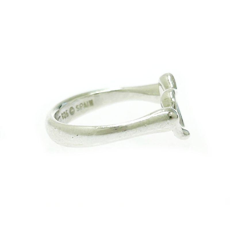 Tiffany & Co Silver Open Heart Ring 2.4g 925 Engraved 498351 Ring