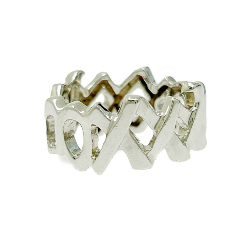 Tiffany & Co Tiffany & Co Silver Paloma Picasso Love & Kiss Ring 4.4g 925