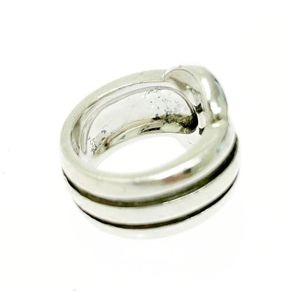 Tiffany & Co Silver Grooved Circle Ring 11.6g 925 Engraved 499099 Ring