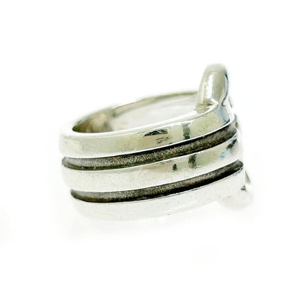 Tiffany & Co Silver Grooved Circle Ring 11.6g 925 Engraved 499099 Ring
