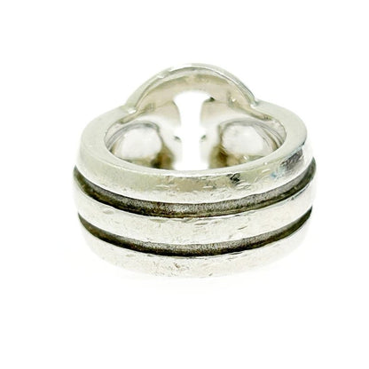 Tiffany & Co Silver Grooved Circle Ring 11.6g 925 Engraved 499099 Ring