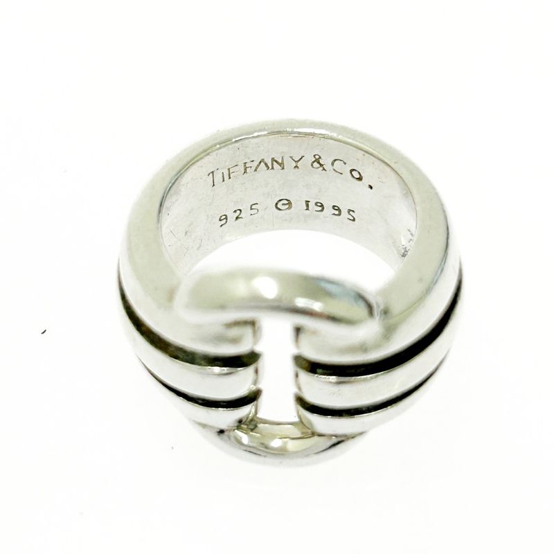 Tiffany & Co Silver Grooved Circle Ring 11.6g 925 Engraved 499099 Ring
