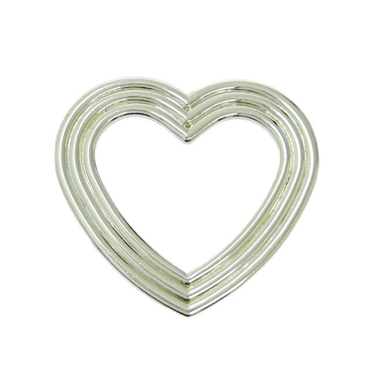 Tiffany & Co Silver Menard Heart Necklace Top 6.7g 925 Engraved 496219 Pendant