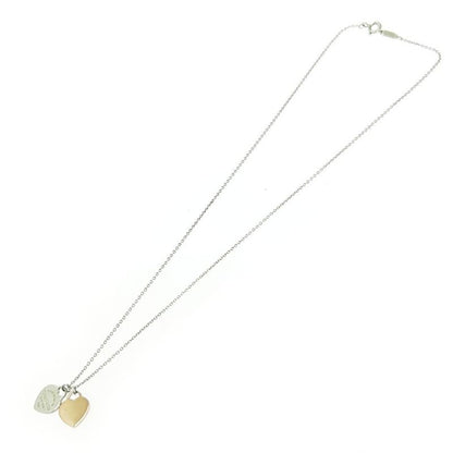 Tiffany & Co Tiffany & Co Silver Return to Mini Double Heart Necklace 2.9g 925