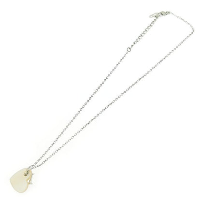 Christian Dior Metal Shell D Logo Heart Necklace Silver 498415 Necklace