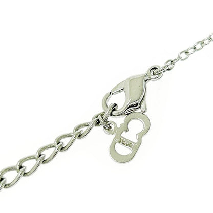 Christian Dior Metal Shell D Logo Heart Necklace Silver 498415 Necklace