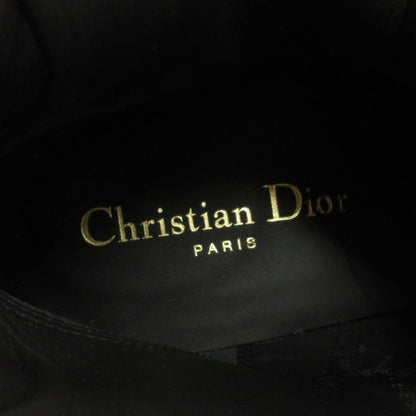Christian DIOR Empreinte CD Logo Short Boots Logo Hardware Leather Black 37
