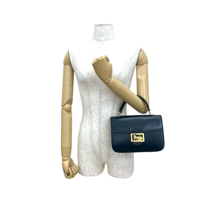 Celine Vintage Circle Logo Carriage Hardware Calf Leather