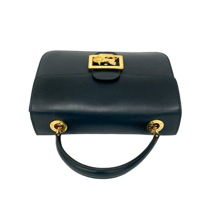 Celine Vintage Circle Logo Carriage Hardware Calf Leather