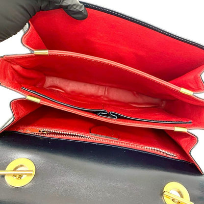 Celine Vintage Circle Logo Carriage Hardware Calf Leather