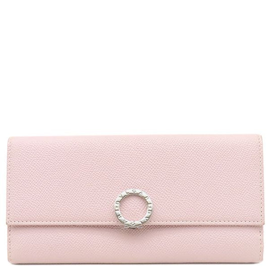 Bvlgari Bvlgari Long Wallet Bvlgari Leather Pink Silver Hardware Fold 30417 [box