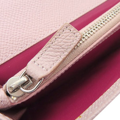 Bvlgari Bvlgari Long Wallet Bvlgari Leather Pink Silver Hardware Fold 30417 [box