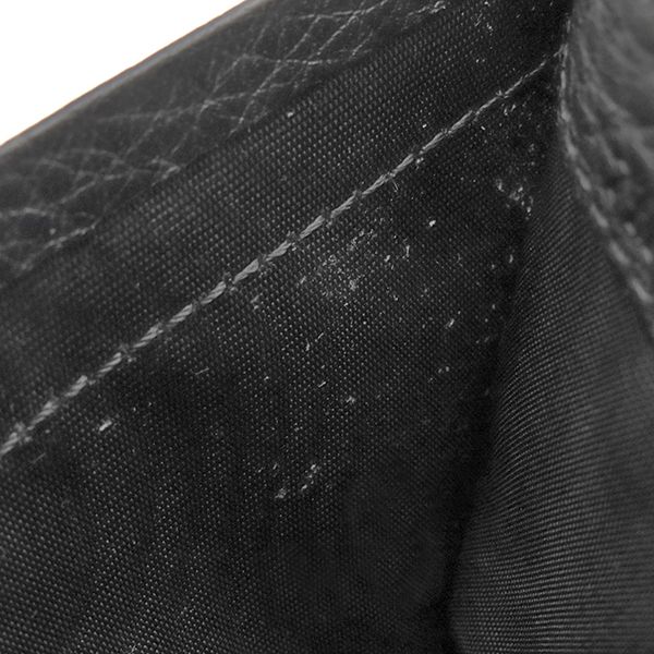 Fendi Card Case Logo Card Holder Leather Black Silver Hardware Black Ff