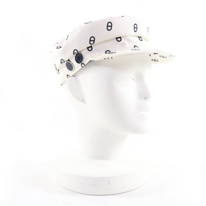 Hermes Vauban Cotton Blanc Casse Crew De Sel Casket Hat 57 Made In France Women