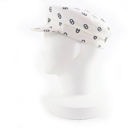 Hermes Vauban Cotton Blanc Casse Crew De Sel Casket Hat 57 Made In France Women