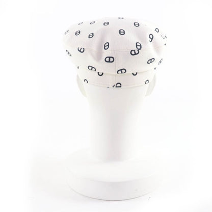 Hermes Vauban Cotton Blanc Casse Crew De Sel Casket Hat 57 Made In France Women