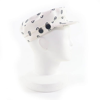 Hermes Vauban Cotton Blanc Casse Crew De Sel Casket Hat 57 Made In France Women