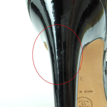 CHANEL G27744 Coco Mark Hardware Attached Patent Leather Use Suring Back