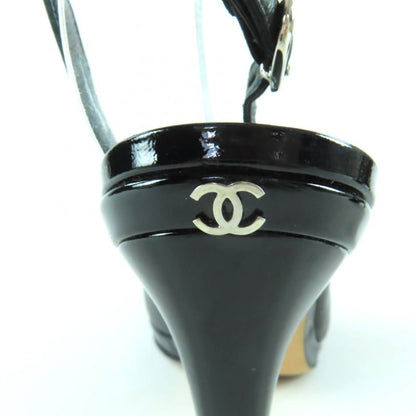 CHANEL G27744 Coco Mark Hardware Attached Patent Leather Use Suring Back