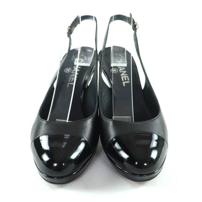 CHANEL G27744 Coco Mark Hardware Attached Patent Leather Use Suring Back